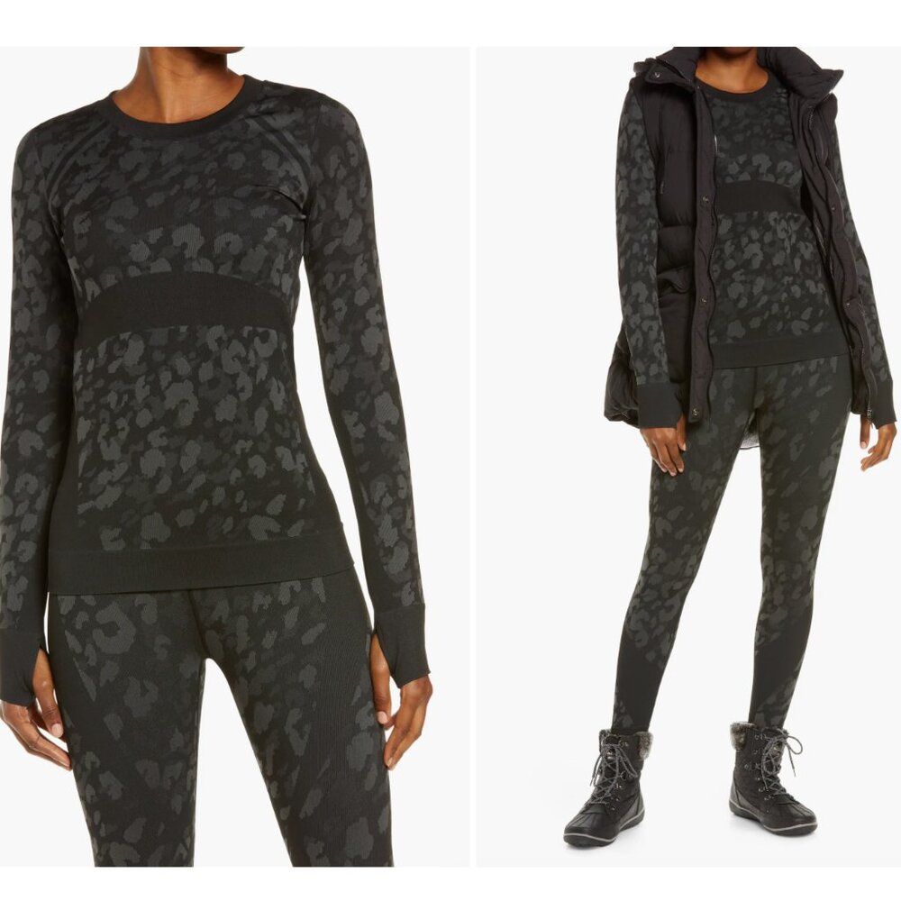 Zella (Nordstrom) || Cozy Baselayer Print Sweatshirt